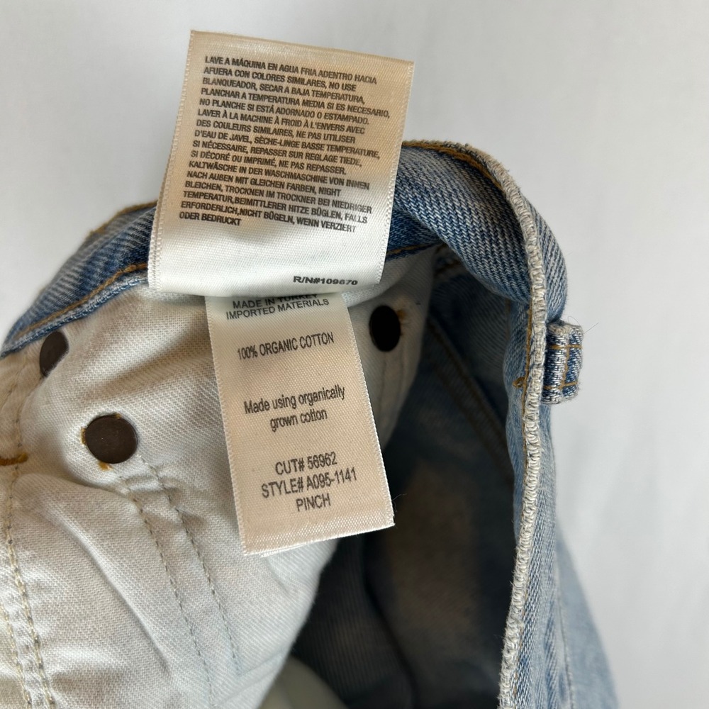 AGOLDE‎ Pinch High Waisted Light Wash Straight Leg Jeans Size 24 - Picture 5 of 11